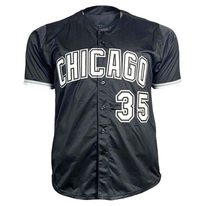 Frank Thomas Signed Chicago Black Stats Baseball Jersey (Beckett)