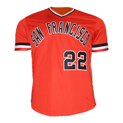 Jack Clark Autographed San Francisco Pro Style Throwback Baseball Jersey Orange (JSA) "The Ripper" Inscription Included