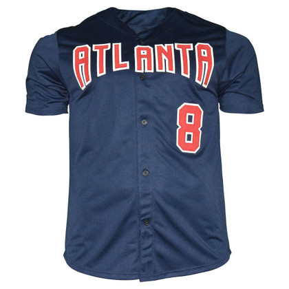 Javy Lopez Signed Atlanta Blue Baseball Jersey (JSA)