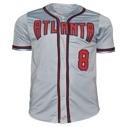 Javy Lopez Signed Atlanta Grey Baseball Jersey (JSA)