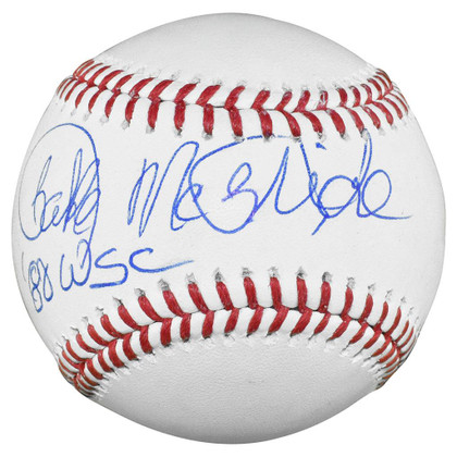 Bake McBride Signed 80 WSC Inscription Rawlings Official Major League Baseball (JSA)