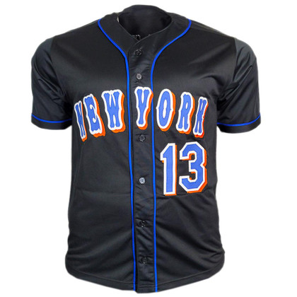 Billy Wagner Signed 422 SVS Inscription New York Black Baseball Jersey (JSA)