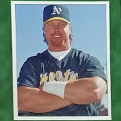 Mark McGwire Signed Oakland White Custom Double-Suede Framed baseball Jersey (JSA)