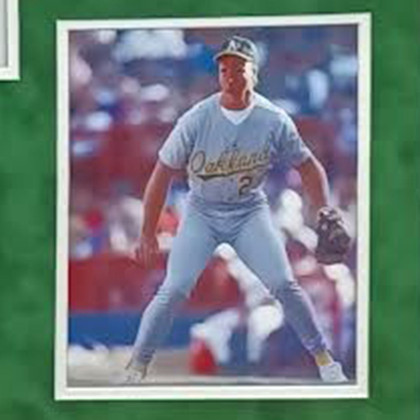 Mark McGwire Signed Oakland White Custom Double-Suede Framed baseball Jersey (JSA)