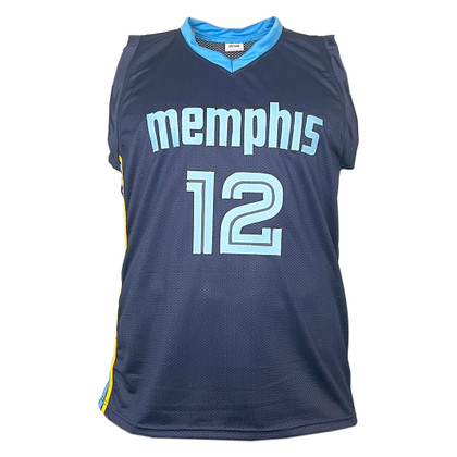Ja Morant Signed Memphis Navy Icon Edition Basketball Jersey (Beckett)