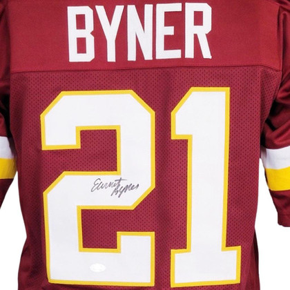 Earnest Byner Signed Washington Pro Red Football Jersey (JSA)