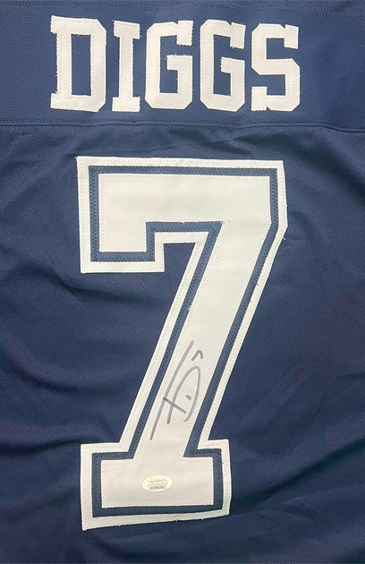 Trevon Diggs Signed Navy Pro Edition Football Jersey (JSA)