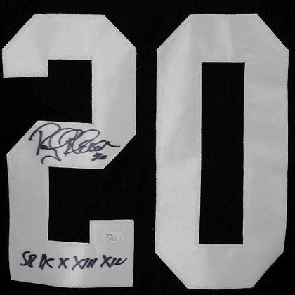 Rocky Bleier Signed SB IX, X, XIII, XIV Pro Edition Black Football Jersey (JSA)
