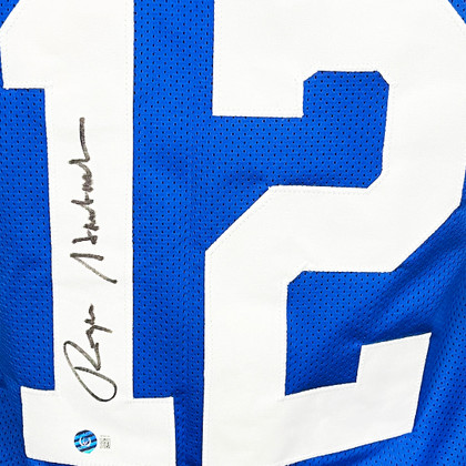 Roger Staubach Signed Dallas Royal Blue Football Jersey (Beckett)