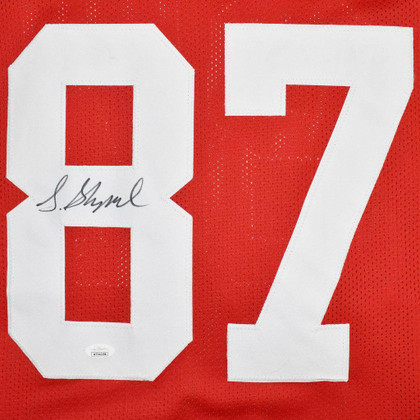 Sterling Shepard Signed New York Red Football Jersey (JSA)