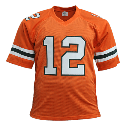 Jim Kelly Autographed college style Football Jersey Orange (Beckett)