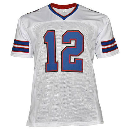Jim Kelly Signed Buffalo Pro White Football Jersey (Beckett)