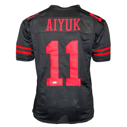 Brandon Aiyuk Signed San Francisco Black Football Jersey (Beckett)