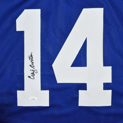Craig Morton Signed Dallas Pro Royal Blue Football Jersey (JSA)