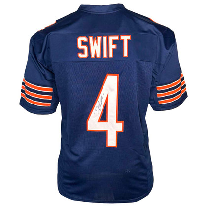 D'Andre Swift Signed Chicago Navy Football Jersey (JSA)