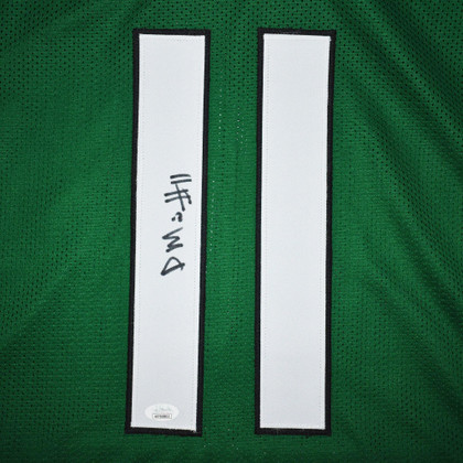 Denzel Mims Signed Pro-Edition Kelly Green Football Jersey (JSA)