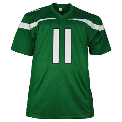 Denzel Mims Signed Pro-Edition Kelly Green Football Jersey (JSA)
