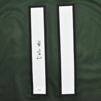 Denzel Mims Signed New York Green Football Jersey (JSA)