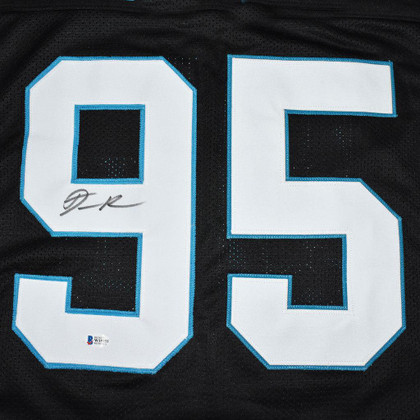 Derrick Brown Signed Pro-Edition Black Football Jersey (Beckett)