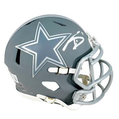 Trevon Diggs Signed Dallas Cowboys Slate Alternate Speed Mini Football Helmet (Beckett)