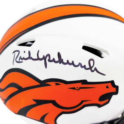 Rick Upchurch Signed Denver Broncos Lunar Eclipse Speed Mini Replica Football Helmet (JSA)