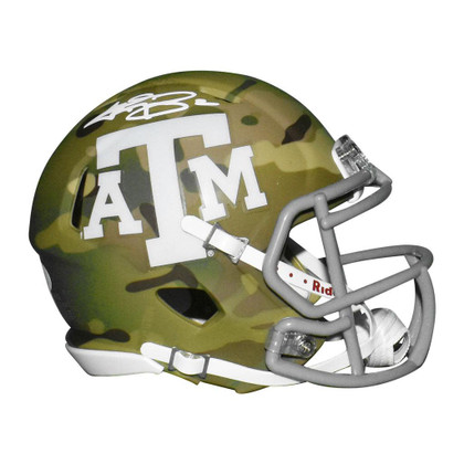 Johnny Manziel Signed Texas A&M Aggies Speed Mini Replica Camo Football Helmet (JSA)