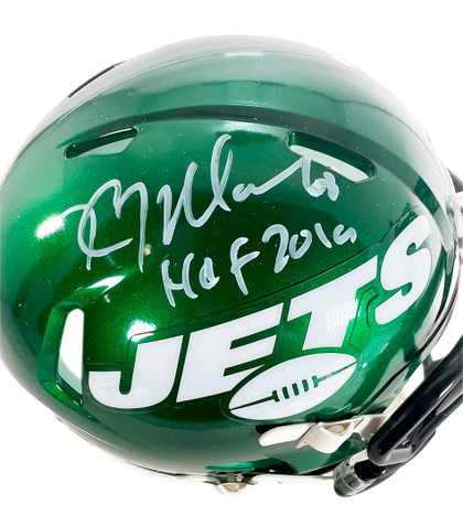 Kevin Mawae Signed HOF 2019 Inscription New York Jets Speed Mini Football Helmet (JSA)