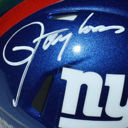 Lawrence Taylor Signed New York Giants Speed Mini Replica Blue Football Helmet (JSA)