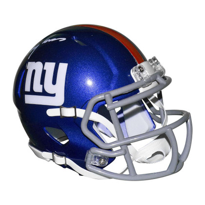 Lawrence Taylor Signed New York Giants Speed Mini Replica Blue Football Helmet (JSA)