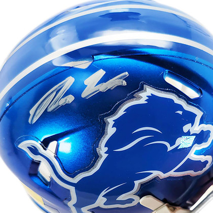 Brock Wright Signed Detroit Lions Flash Speed Mini Football Helmet (JSA)