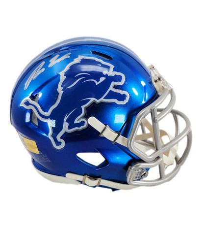 Brock Wright Signed Detroit Lions Flash Speed Mini Football Helmet (JSA)
