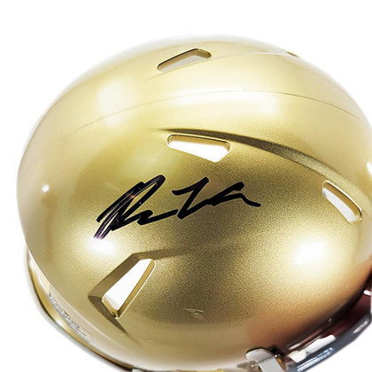 Brock Wright Signed Notre Dame Fighting Irish Speed Mini Football Helmet (JSA)