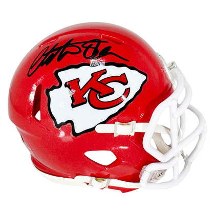 Christian Okoye Signed Kansas City Chiefs Speed Mini Football Helmet (JSA)
