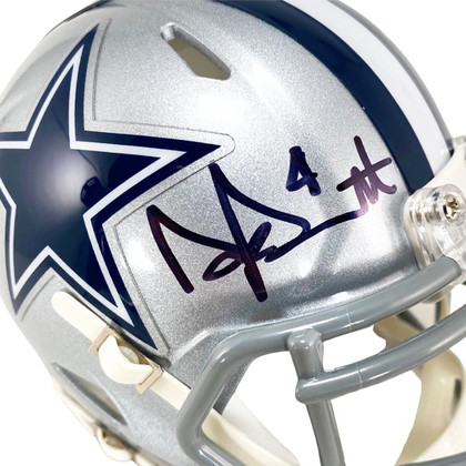 Dak Prescott Signed Dallas Cowboys Speed Mini Football Helmet (Beckett)