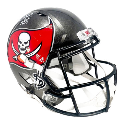 Warren Sapp Signed HOF 13 Inscription Tampa bay Buccaneers Speed Full-Size Replica Football Helmet (JSA)