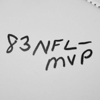 Joe Theismann Signed 83 NFL MVP Inscription Washington Redskins Logo Football (JSA)