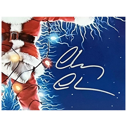 Chevy Chase Signed Christmas Vacation Movie Poster 11x17 Photo (Beckett)
