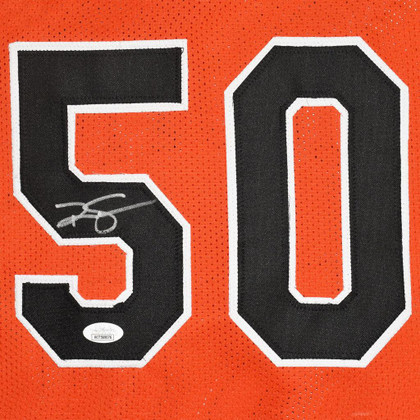 Ralph Sampson Signed Virginia Orange College Style Basketball Jersey (Beckett)