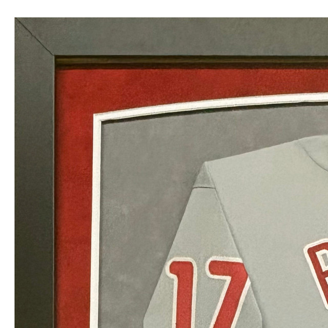 Scott Rolen Signed Philadelphia Grey Custom Suede Matte Framed Baseball Jersey (Beckett) Scott Rolen Signed Philadelphia Grey Custom Suede Matte Framed Baseball Jersey (Beckett)