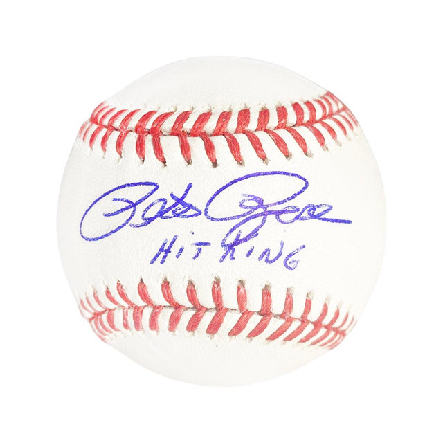 Pete Rose Signed Hit King Inscription Rawlings Official Major League Baseball (JSA)