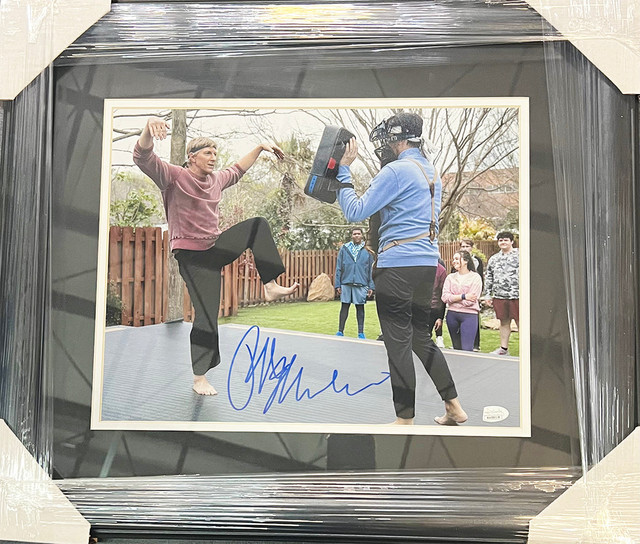 Ralph Macchio Signed Cobra Kai Kick Framed 11x14 Photo (JSA) Ralph Macchio Signed Cobra Kai Kick Framed 11x14 Photo (JSA)