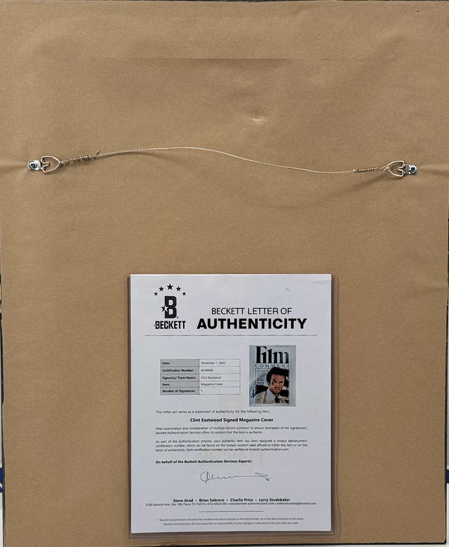 Clint Eastwood Signed Memorabilia