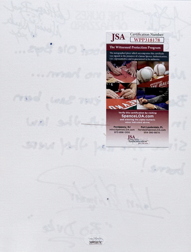 Dukes of Hazzard Signed Handwritten Lyrics by John Schneider