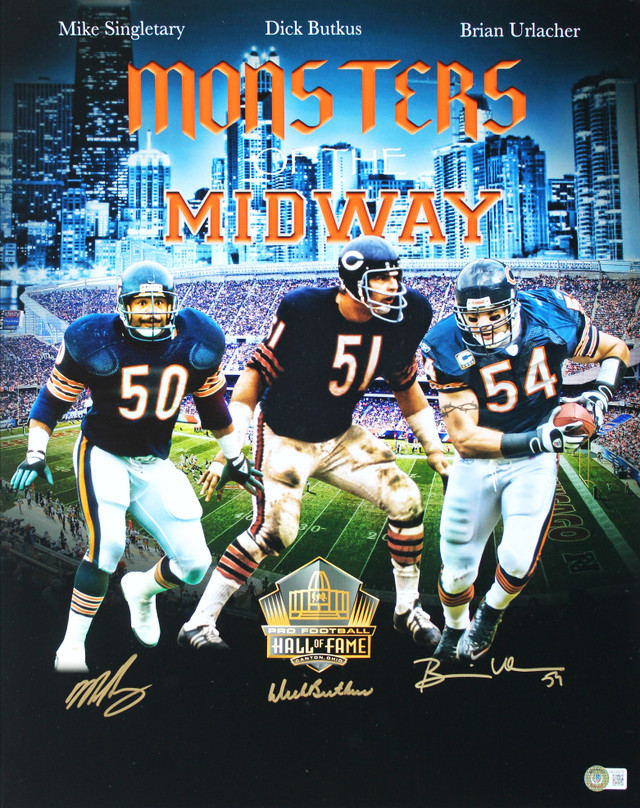 Bears (3) Butkus, Singletary & Urlacher 