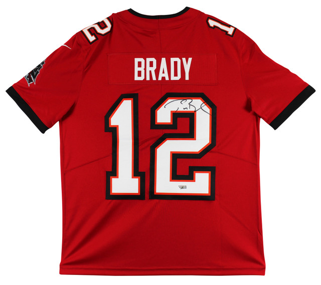 Buccaneers Tom Brady Authentic Signed Red Nike Framed Jersey