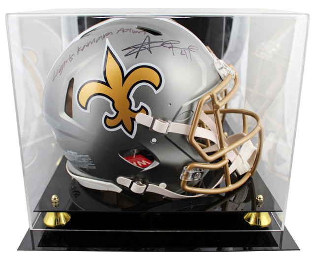 nfl saints scorpion helmets New Orleans Riddell Speed Authentic Helmet Size SpeedFlex football helmet is made specifically for fans of the New Orleans Saints Saints Alvin Kamara Signed Flash