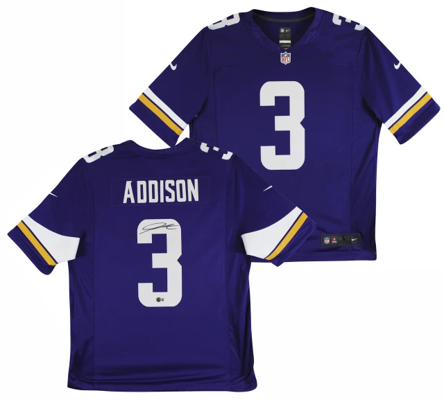 Vikings Justin Jefferson Authentic Signed Purple Nike Limited
