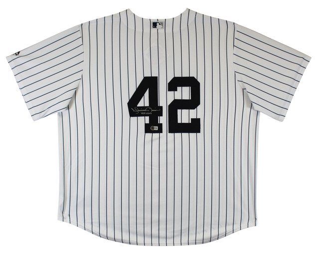 Yankees Aaron Hicks Authentic Signed White Pinstripe Majestic