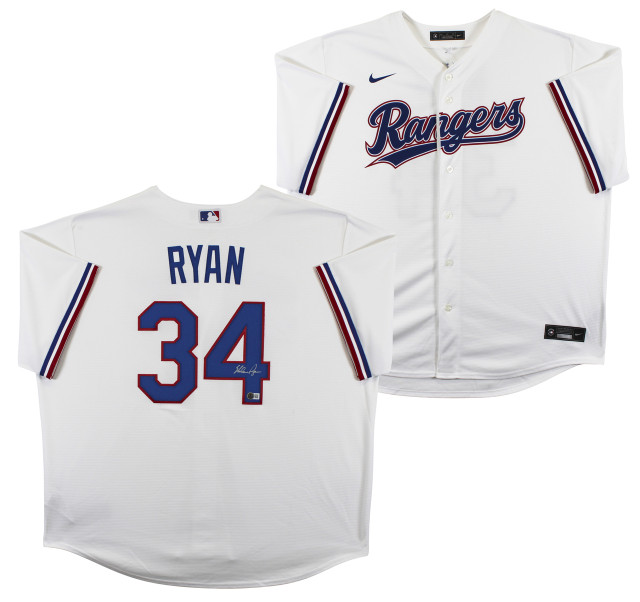 Rangers Nolan Ryan Authentic Signed White Nike Jersey Autographed BAS Rangers Nolan Ryan Authentic Signed White Nike Jersey Autographed BAS