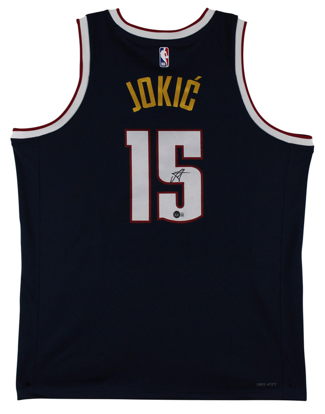 Nuggets Nikola Jokic Authentic Signed Navy Blue Nike Swingman